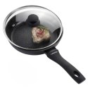 Patelnia granitowa do smażenia 24cm na indukcję nieprzywierająca z pokrywką TIROSS TS-2402P