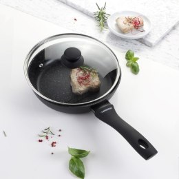 Patelnia granitowa do smażenia 28cm na indukcję nieprzywierająca z pokrywką TIROSS TS-2404P
