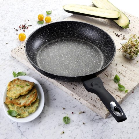 Patelnia marmurowa z pokrywką 20cm na gaz INDUKCJA nieprzywierająca TIROSS TS-1253P
