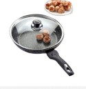 Patelnia marmurowa z pokrywką 20cm na gaz INDUKCJA nieprzywierająca TIROSS TS-1253P