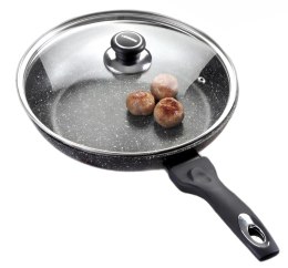 Patelnia marmurowa z pokrywką 28cm na gaz INDUKCJA nieprzywierająca TIROSS TS-1256P