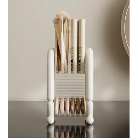 Organizer na pędzle, kosmetyki kremowy 20cm x 12cm CB59