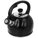 Czajnik na gaz stalowy z gwizdkiem 1.8L indukcja czarny BRUNBESTE BB-2386