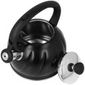 Czajnik na gaz stalowy z gwizdkiem 1.8L indukcja czarny BRUNBESTE BB-2386