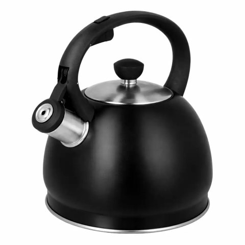 Czajnik na gaz stalowy z gwizdkiem 1.8L indukcja czarny mat BRUNBESTE BB-2435