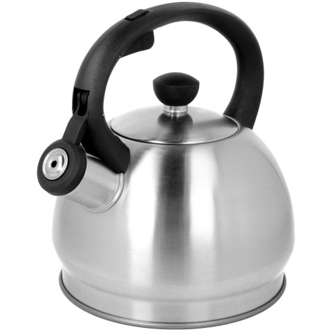 Czajnik na gaz stalowy z gwizdkiem 1.8L indukcja czarny satynowy BRUNBESTE BB-2434