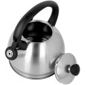 Czajnik na gaz stalowy z gwizdkiem 1.8L indukcja czarny satynowy BRUNBESTE BB-2434