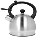 Czajnik na gaz stalowy z gwizdkiem 1.8L indukcja czarny satynowy BRUNBESTE BB-2434