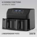 Frytownica beztłuszczowa dwukomorowa frytkownica 2000W 2 x 4.5L MAESTRO MR-758
