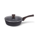 Głęboka patelnia z pokrywką nieprzywierająca indukcja gaz 24cm MAESTRO MR-1216-24