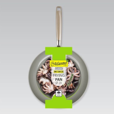 Patelnia ceramiczna nieprzywierająca na gaz indukcja 20cm MAESTRO MR-1209-20