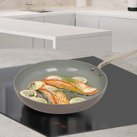 Patelnia ceramiczna nieprzywierająca na gaz indukcja 24cm MAESTRO MR-1209-24