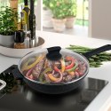 Patelnia głęboka granitowa z pokrywką indukcja gaz 28cm MAESTRO MR-1226-28