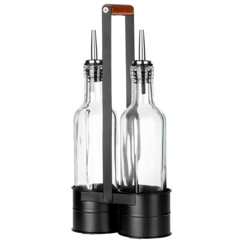 BUTELKI SZKLANE DO OLIWY OCTU 2x 250ml W STOJAKU 229274