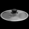 Pokrywka szklana do garnków z gałką i metalowym rantem Ø20cm BRUNBESTE BB-5525