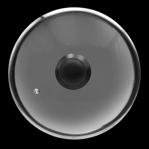 Pokrywka szklana do garnków z gałką i metalowym rantem Ø32cm BRUNBESTE BB-5531