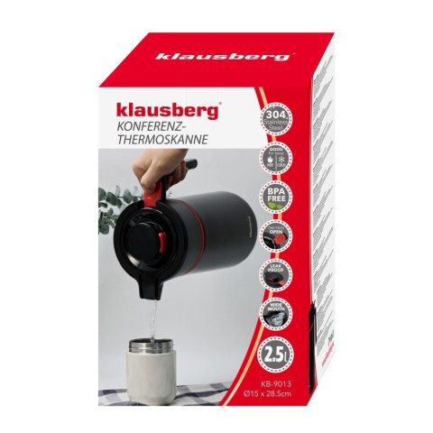 Termos konferencyjny 2,5L, stal nierdzewna 304, BPA-Free, KLAUSBERG KB-9013