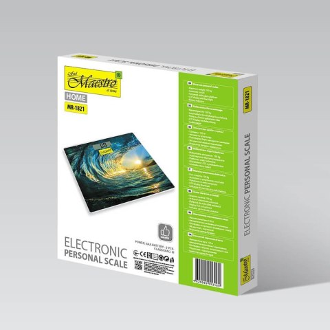 Waga łazienkowa elektroniczna szklana dokładna precyzyjna MAESTRO MR-1821