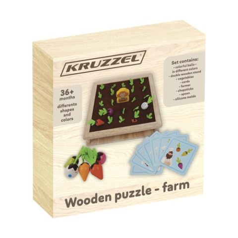 Układanka drewniana- farma Kruzzel 22755