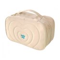 Kosmetyczka damska pikowana kuferek z rączką 24 x 9 x 15 cm KS132K