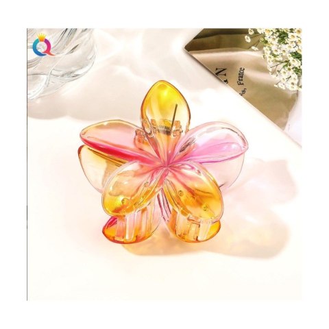 Spinka do włosów klamra XL kwiat OMBRE lato 7,5 x 8cm SP322