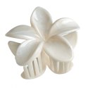 Spinka do włosów klamra XL kwiat, marmurek kość słoniowa 7,5 x 8cm SP407