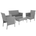 Meble ogrodowe rattanowe szare Gardlov 26910