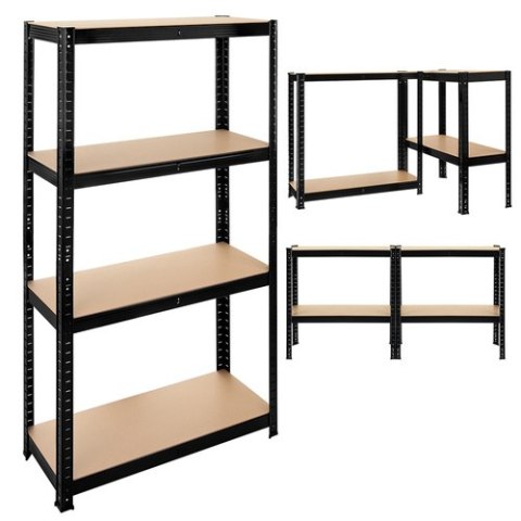 Regał magazynowy - czarny 150x75x30 Bigstren