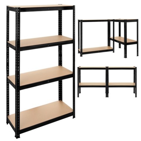 Regał magazynowy - czarny 150x75x30 Bigstren