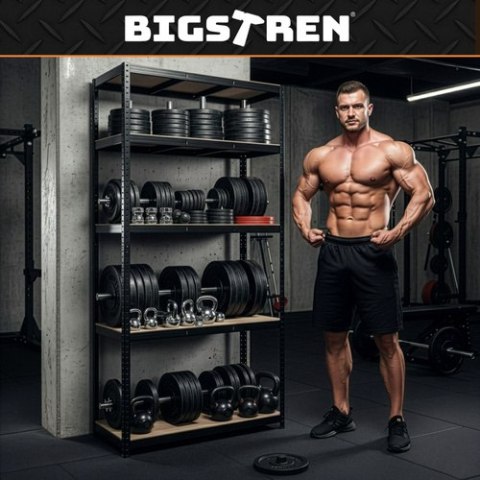 Regał magazynowy - czarny 180x100x60 Bigstren
