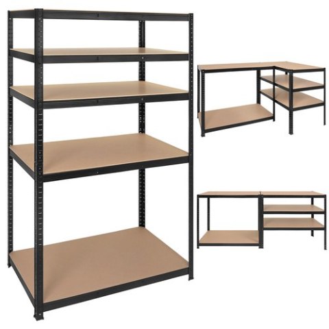 Regał magazynowy - czarny 180x100x60 Bigstren