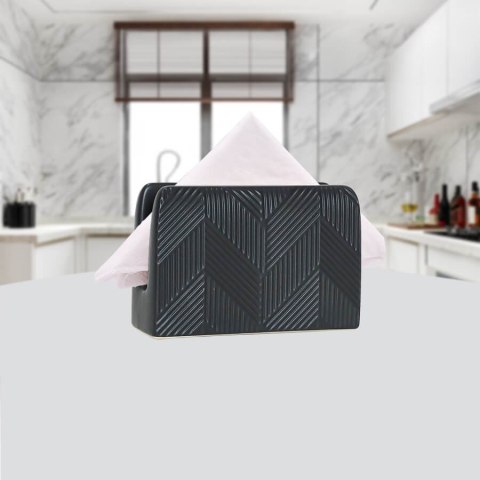 Ceramiczny serwetnik stojak na serwetki Geometry Black MAESTRO MR-20003-44