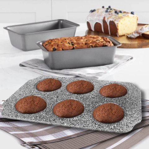 Forma do pieczenia muffinek babeczek granitowa MAESTRO MR-1128-6