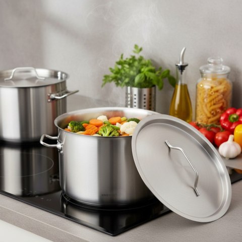 Garnek gastronomiczny, stal nierdzewna, Ø25cm, 9L, KINGHOFF KH-2021