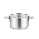 Garnek stalowy z pokrywką na indukcję gaz 24cm 5.7L MAESTRO MR-3521-24