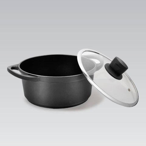 Garnek z pokrywką indukcja gaz 20cm 2.7L czarny MAESTRO MR-4320