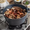 Garnek żeliwny z pokrywą grillową 2w1, 4.5L, 26cm, KRISBERG KS-7743
