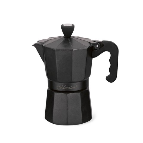 Kawiarka aluminiowa na gaz 3 filiżanki 150ml czarna MAESTRO MR-1666-3-BLACK