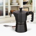 Kawiarka aluminiowa na gaz 3 filiżanki 150ml czarna MAESTRO MR-1666-3-BLACK