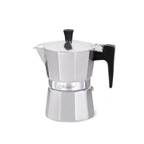 Kawiarka aluminiowa na gaz 3 filiżanki 150ml srebrna MAESTRO MR-1666-3