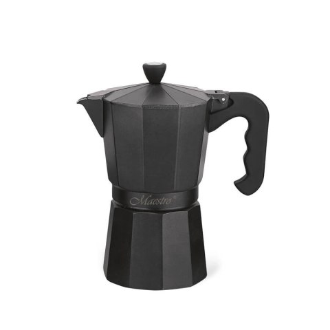 Kawiarka aluminiowa na gaz 6 filiżanek 300ml czarna MAESTRO MR-1666-6-BLACK