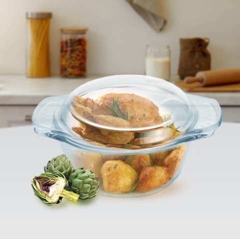 Naczynie żaroodporne z pokrywką do pieczenia zapiekania duże 2.8L MAESTRO MR-5028