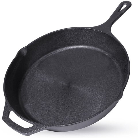 Patelnia żeliwna 31cm z nakładką silikonową na uchwyt KRISBERG KS-7739