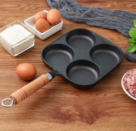 Patelnia żeliwna do jajek 19cm, na jajka, naleśniki, pancakes, placki KRISBERG KS-7744