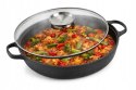 Patelnia żeliwna wok 35cm z pokrywą KRISBERG KS-7742