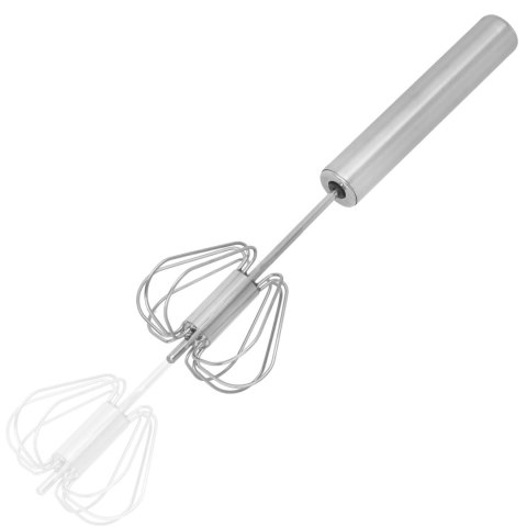 Trzepaczka do jajek obrotowa stalowa metalowa Ø6cm x 26 BRUNBESTE BB-3185