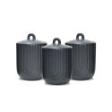Zestaw 3 pojemników ceramicznych na kawę herbatę i cukier Line Work MAESTRO MR-20006-03CS