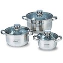 Zestaw garnków garnki komplet 6-ele 1.5L / 3L / 5L MAESTRO MR-2220-6L