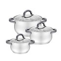 Zestaw garnków garnki komplet 6-ele 1.8L / 2.5L / 3.5L MAESTRO MR-3522-6M-BLACK