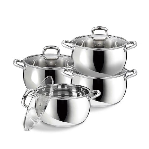 Zestaw garnków garnki komplet 8-ele 2L / 2.8L / 3.8L / 6.4L MAESTRO MR-3515-8